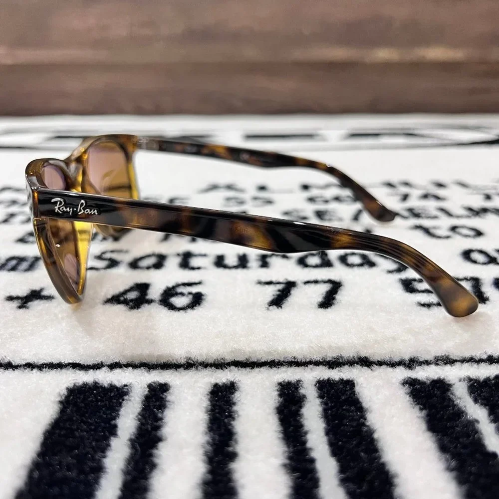 RayBan RB4184 Polished Light Havana Brown Polarized Wayfarer - Made in Italy